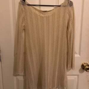 Off the shoulder nude cover up dress